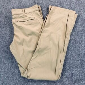 Eddie Bauer Travex Mens 36x34 Khaki Tan Stretch Nylon Hiking Travel Pants *Read